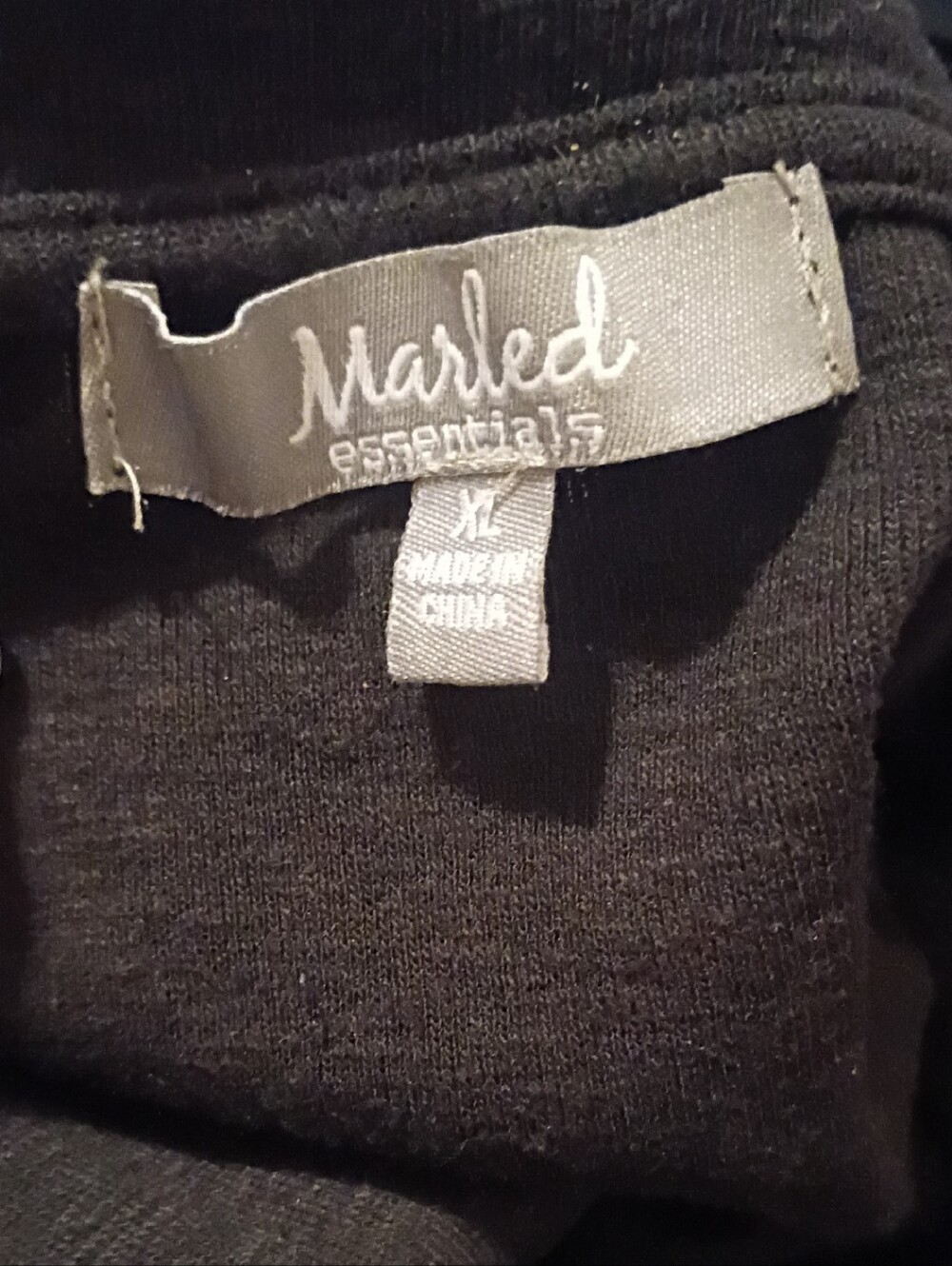 Marled Black Knit Top